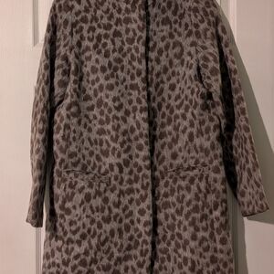 Old Navy Women's Animal print brushed Leopard Coat